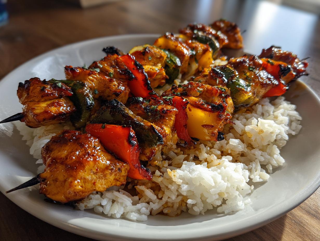 Teriyaki Chicken Skewers with Rice - detail 1
