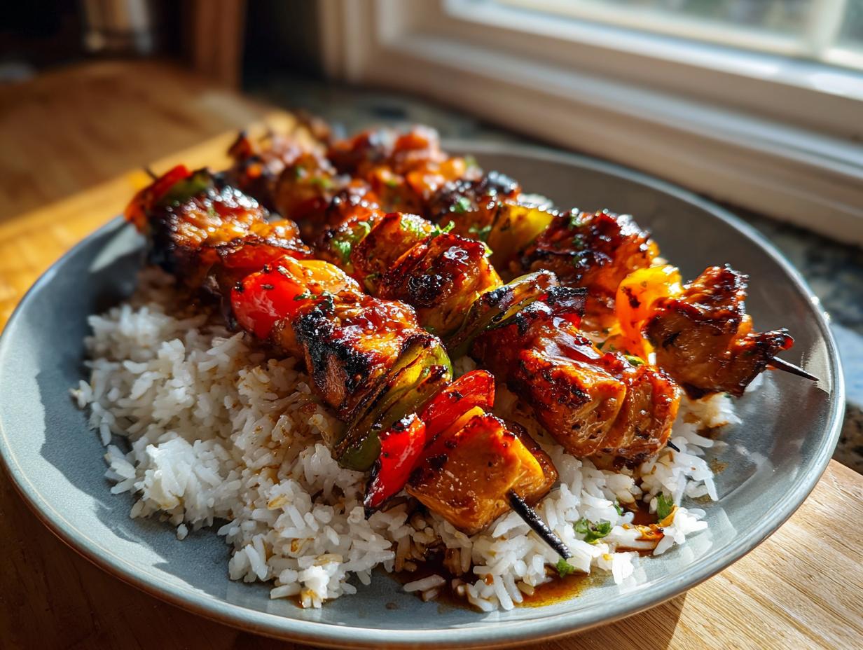 Teriyaki Chicken Skewers with Rice - detail 2