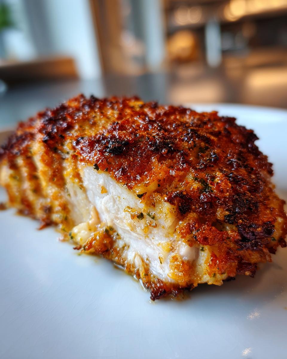 baked parmesan crusted chicken crispy oven - detail 1