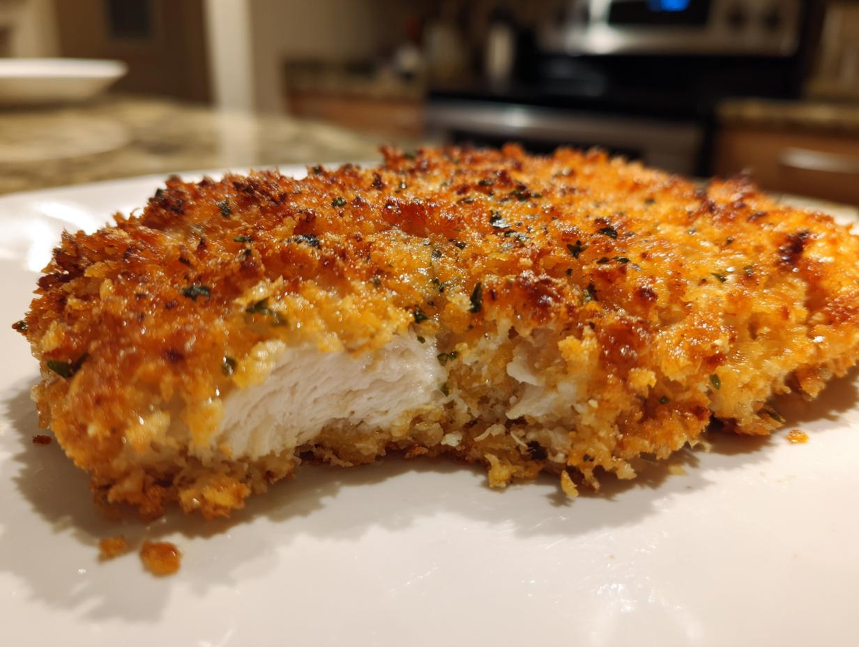 baked parmesan crusted chicken crispy oven - detail 2