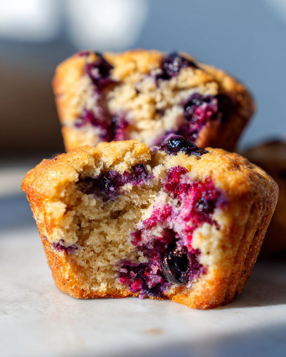 banana blueberry muffins - detail 1
