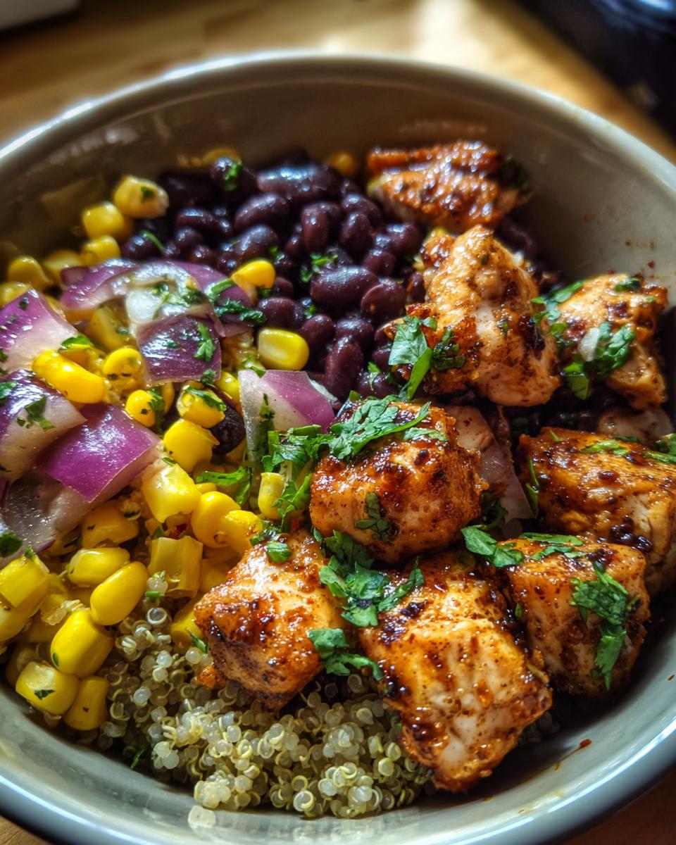 bbq chicken sweet corn bowl easy comfort meal - detail 1