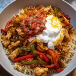chicken fajita rice bowl easy meal prep