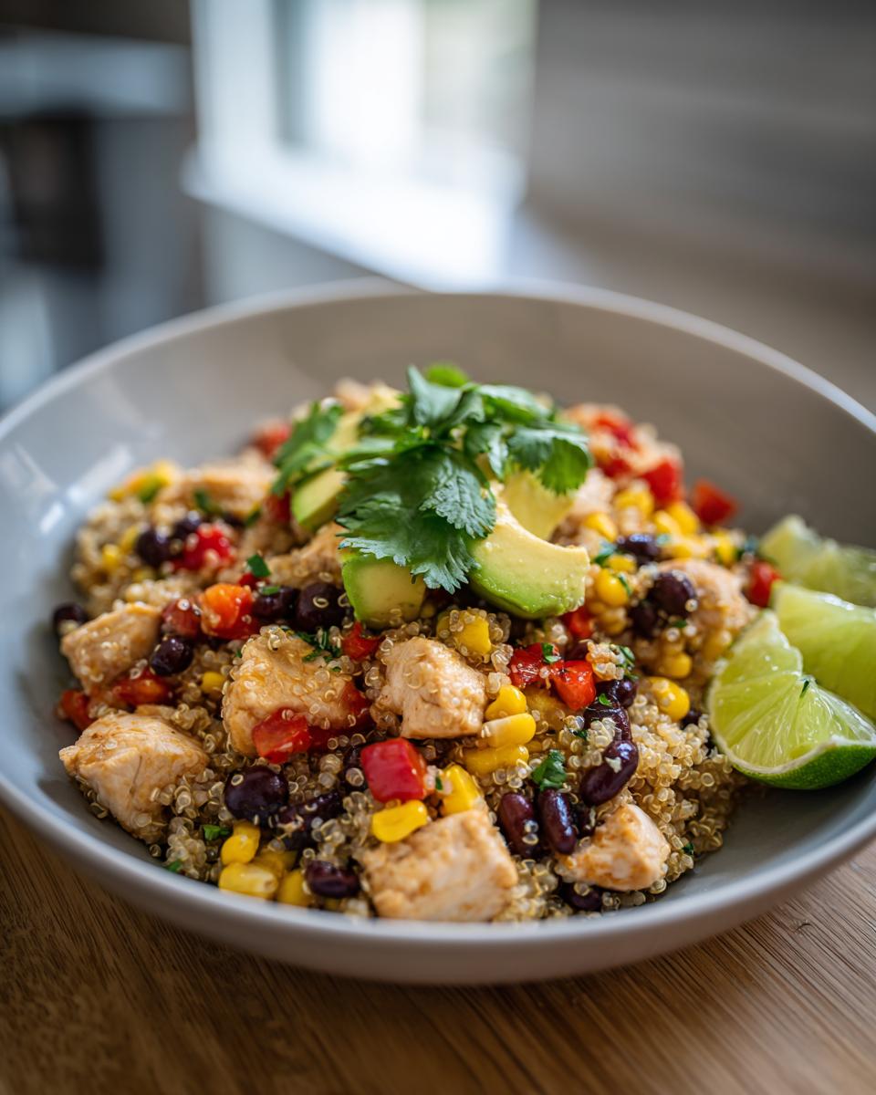 chicken quinoa bowl - detail 1