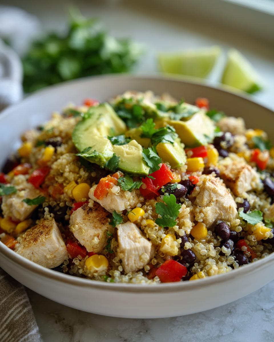 chicken quinoa bowl - detail 2
