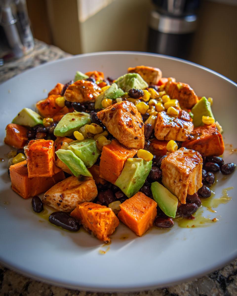 chicken sweet potato bowl - detail 2