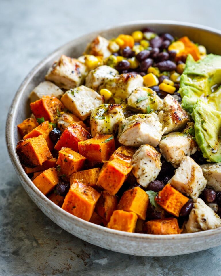 chicken sweet potato bowl