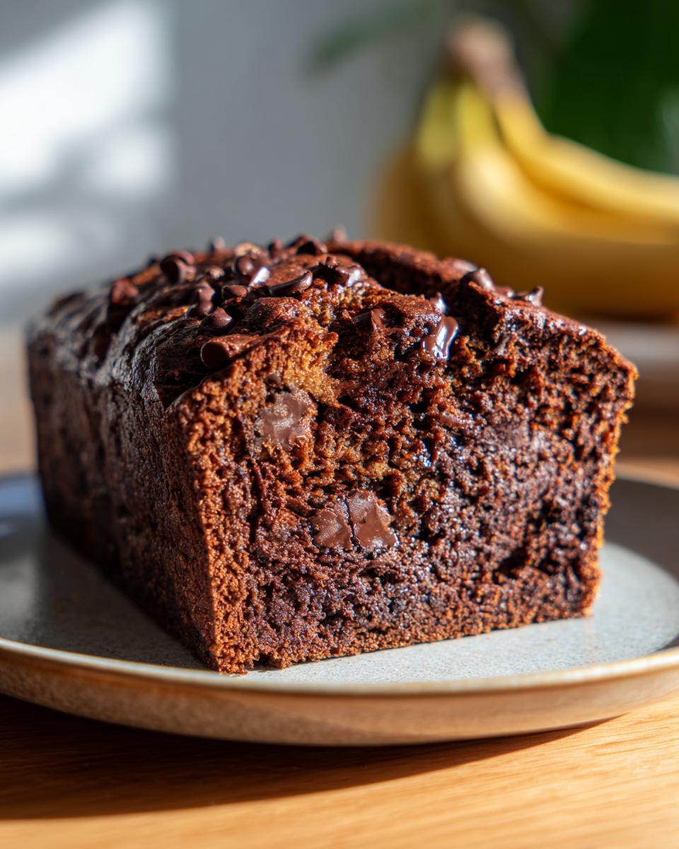 chocolate banana bread - detail 1
