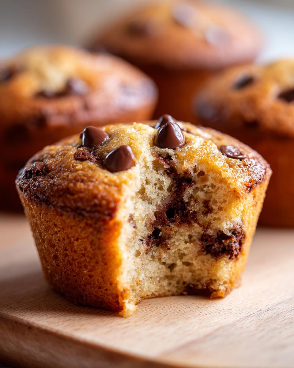 chocolate chip muffins - detail 2