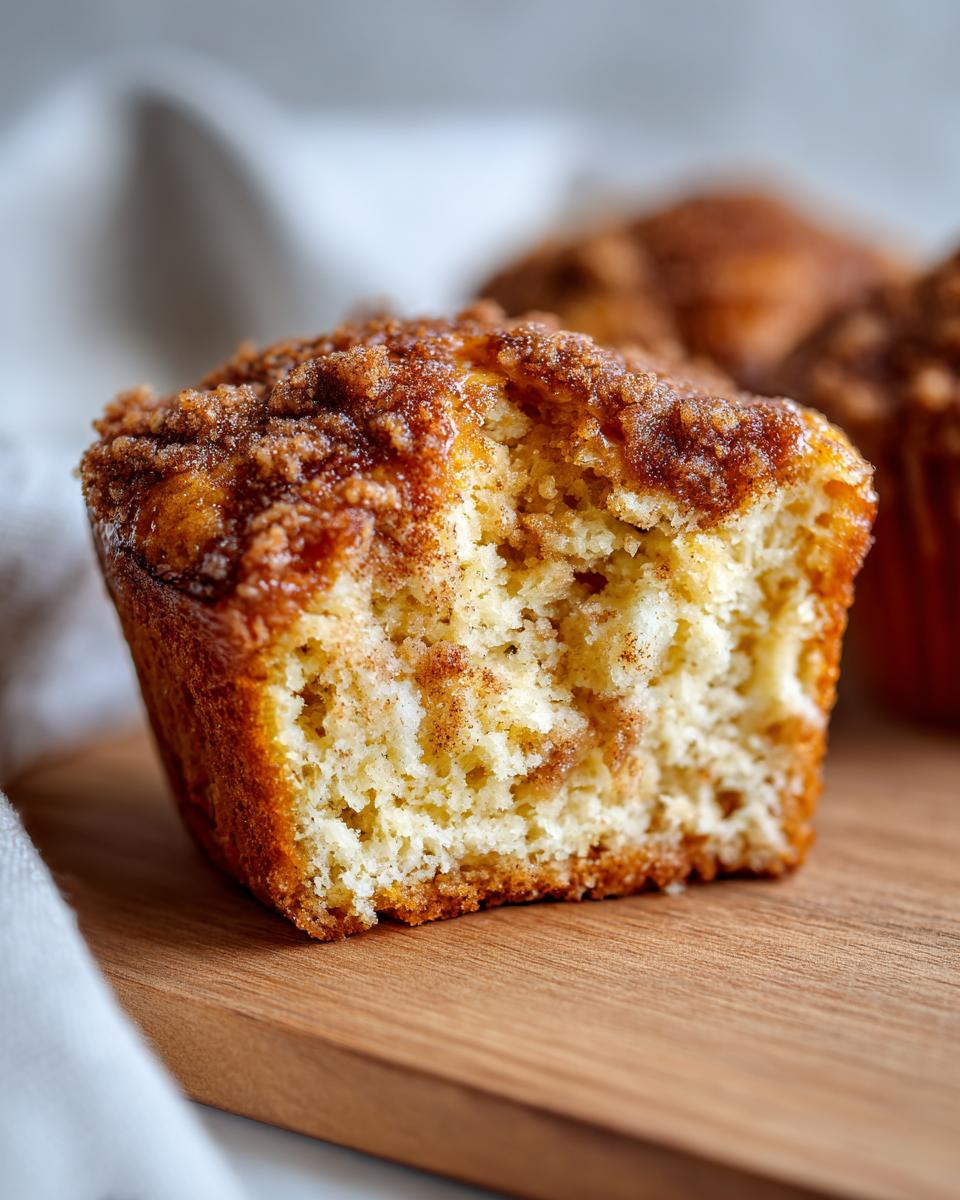 cinnamon streusel greek yogurt muffins bakery style - detail 1