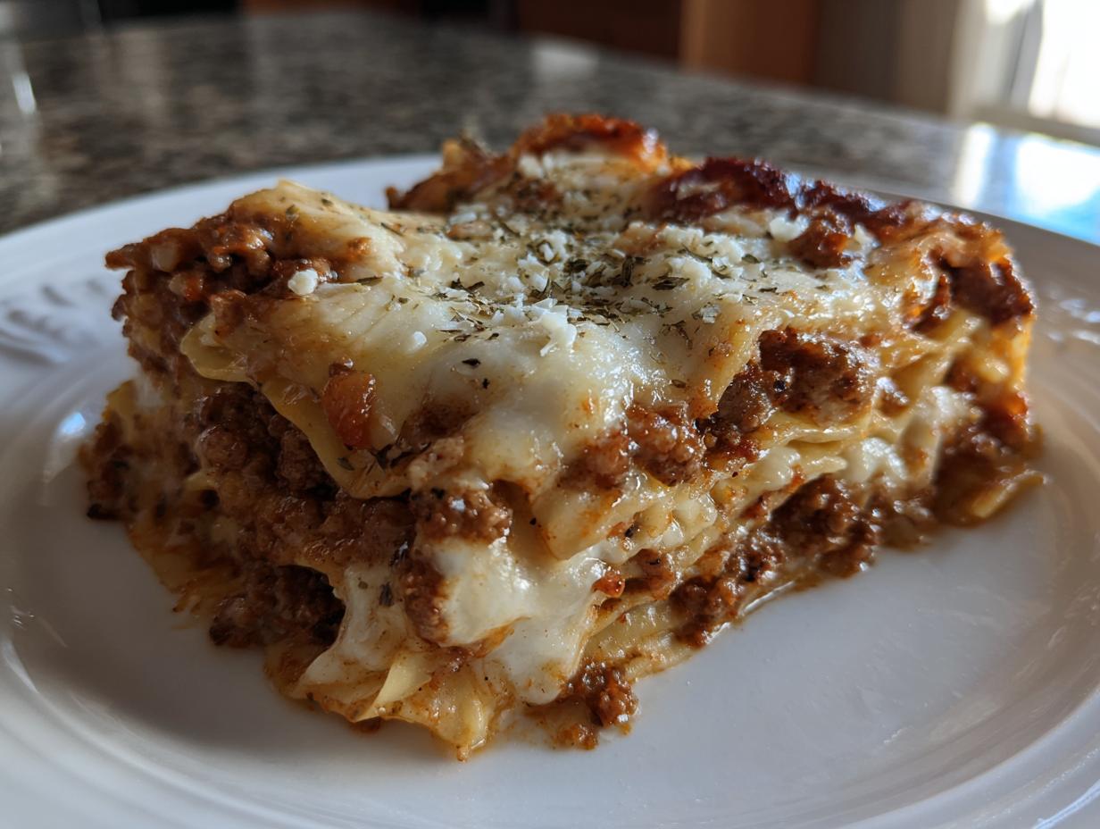 classic easy homemade lasagna layered - detail 2
