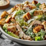crispy chicken caesar salad protein rich dinner