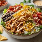 crunchy chicken taco bowl spicy creamy recipe