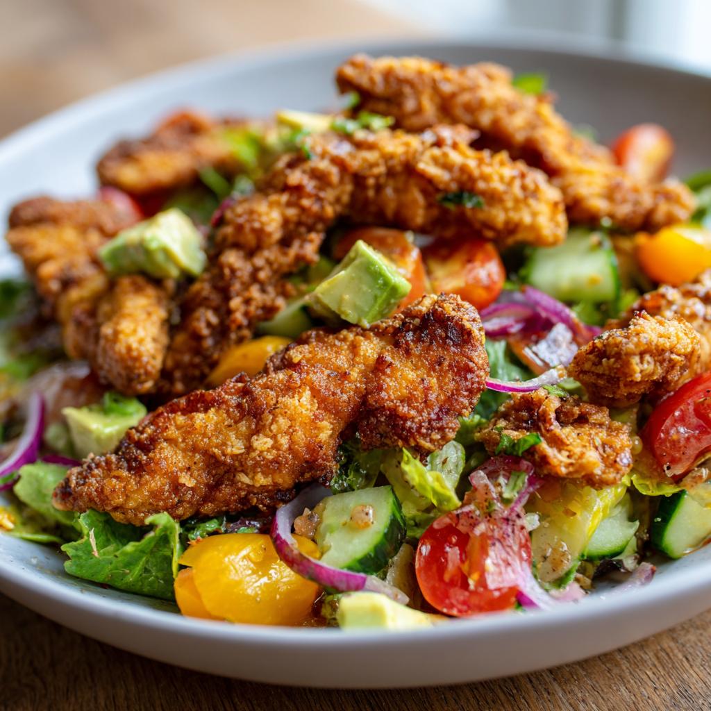 Unbelievable! 1 Crunchy Chicken Tender Salad Recipe