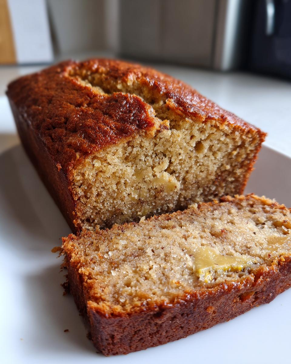 eggless banana bread - detail 1