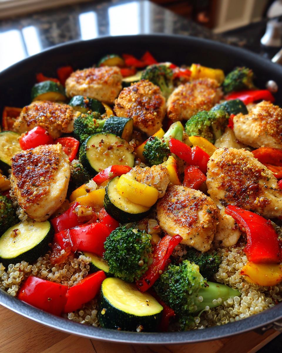 garlic butter chicken roasted veggie bowl - detail 2