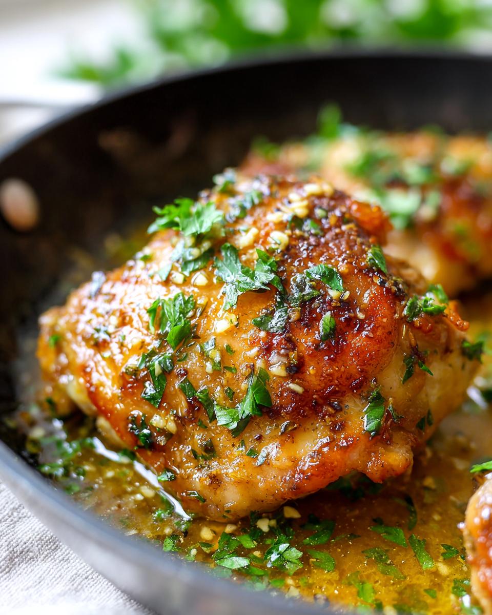garlic butter chicken thighs - detail 1