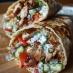 greek chicken pita wrap yogurt sauce healthy meal