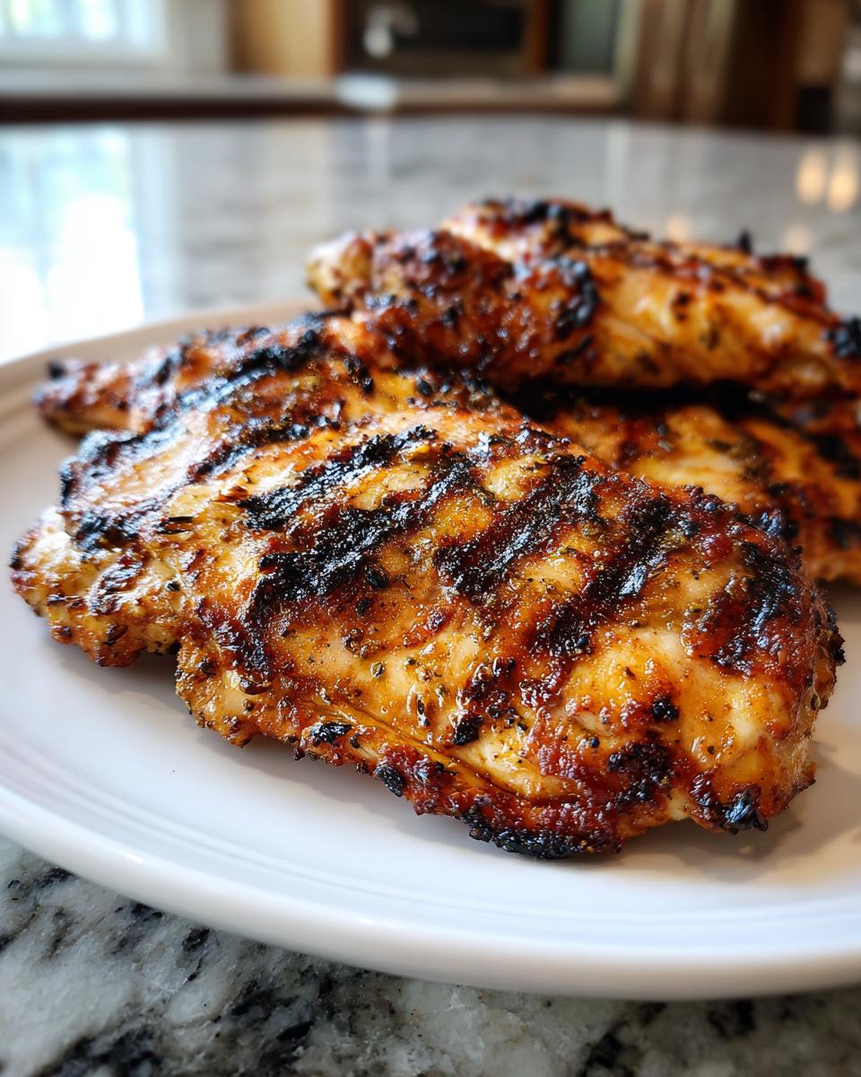 greek yogurt marinated chicken healthy protein dinner - detail 1