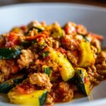 ground turkey zucchini skillet healthy dinner