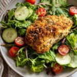herb crusted chicken with mixed greens easy recipe