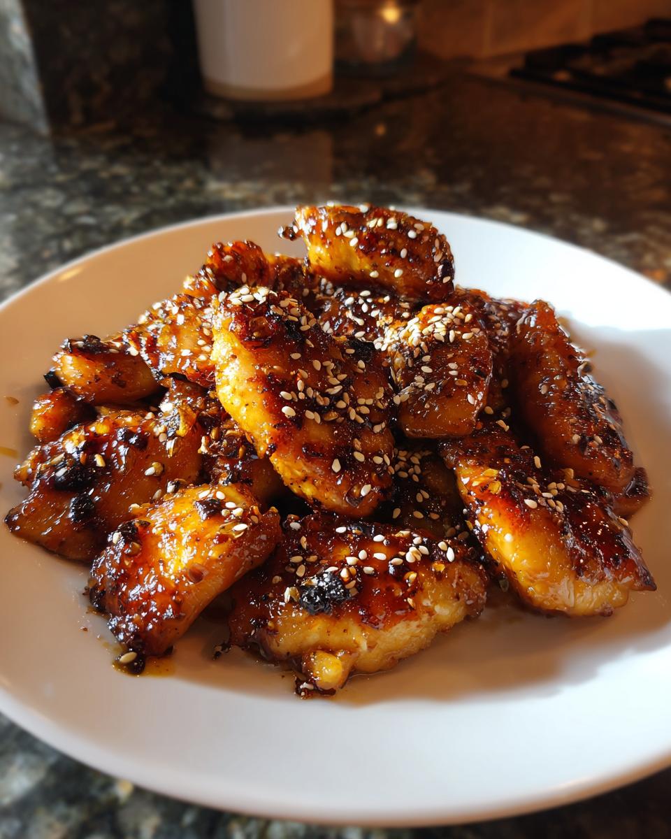 honey garlic chicken - detail 1