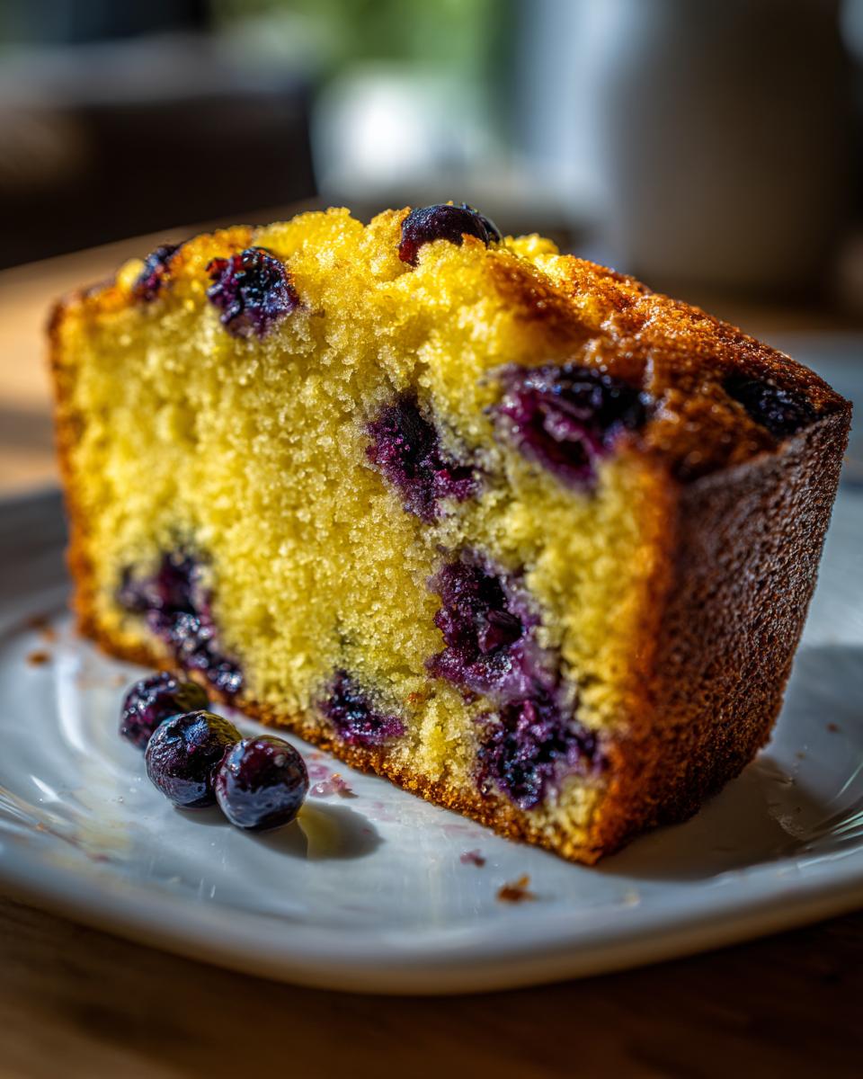 lemon blueberry cake - detail 2
