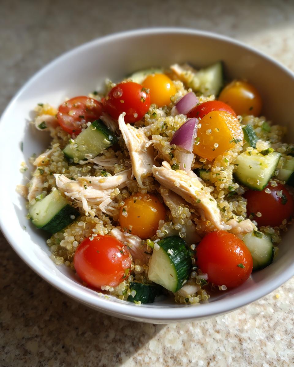 Unforgettable Lemon Herb Chicken Quinoa Bowl: 1 Recipe! 4 lemon herb chicken quinoa bowl balanced meal - detail 1