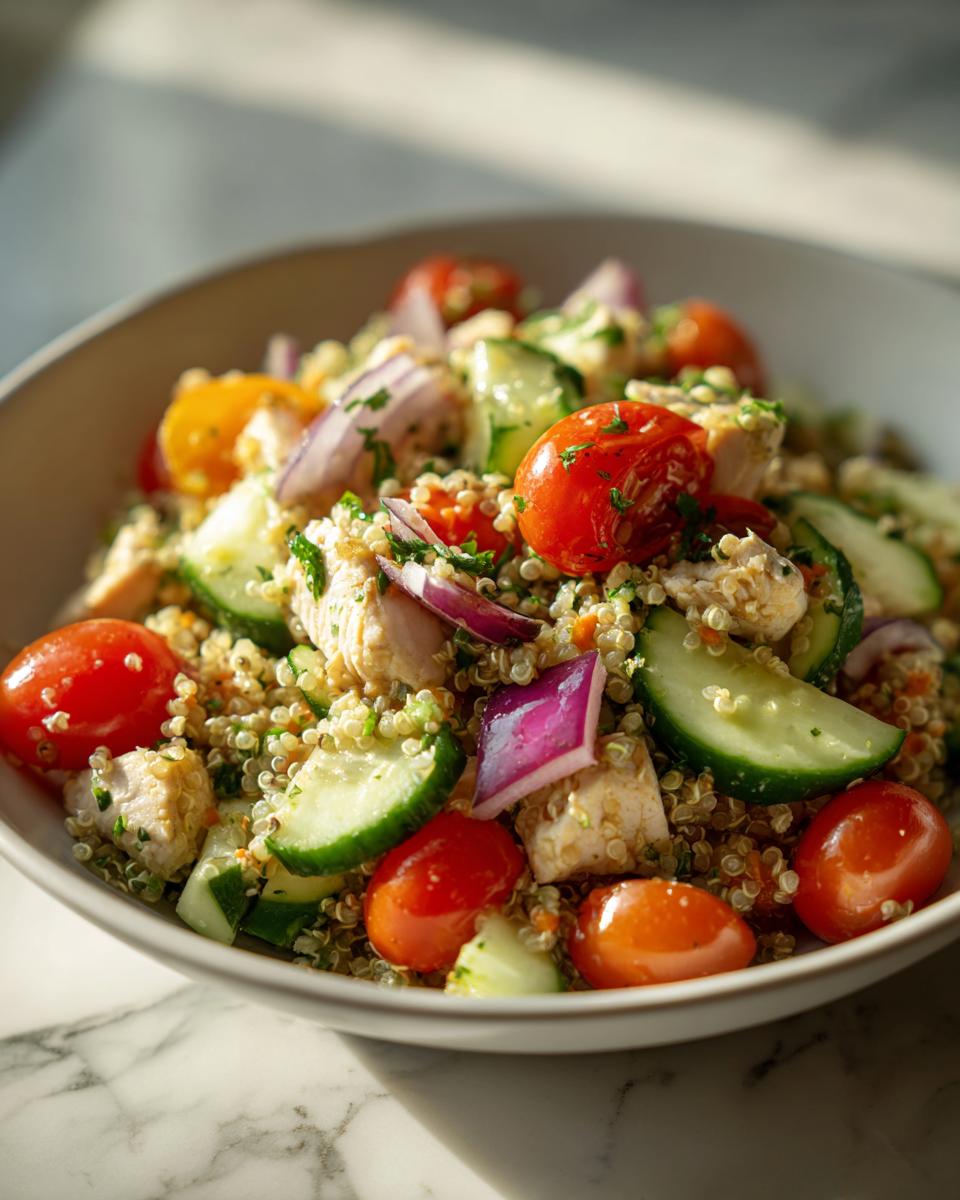 Unforgettable Lemon Herb Chicken Quinoa Bowl: 1 Recipe! 5 lemon herb chicken quinoa bowl balanced meal - detail 2