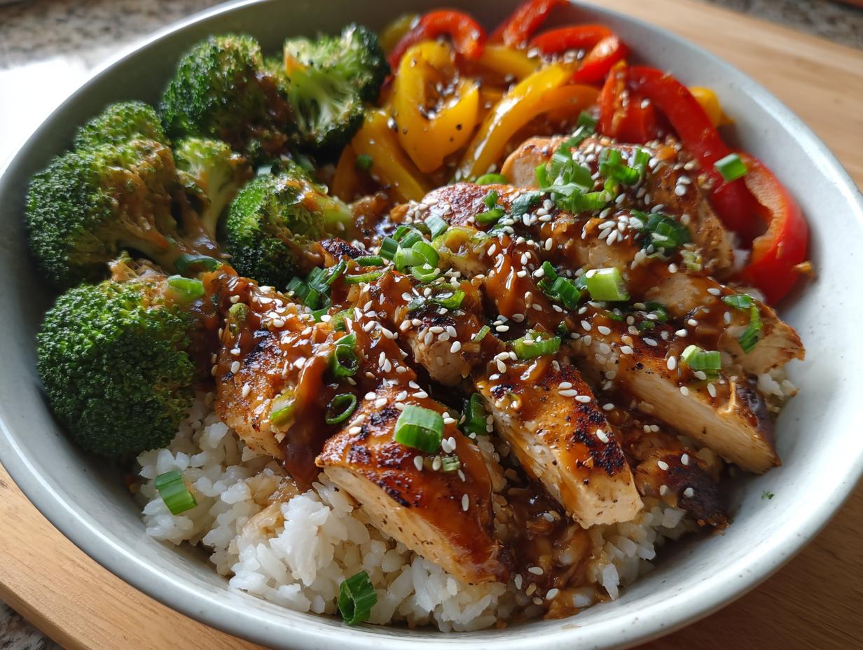 meal prep chicken bowls - detail 1
