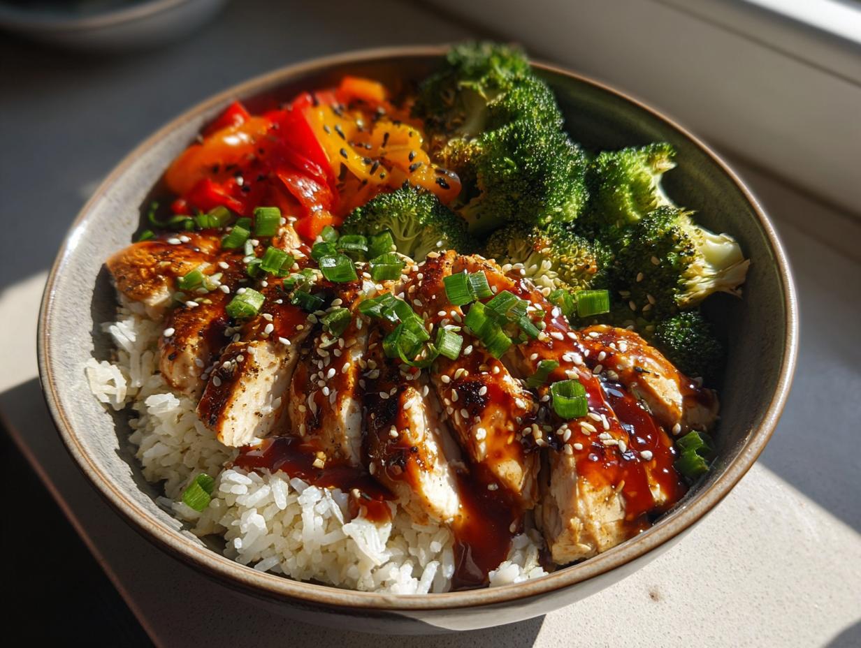meal prep chicken bowls - detail 2