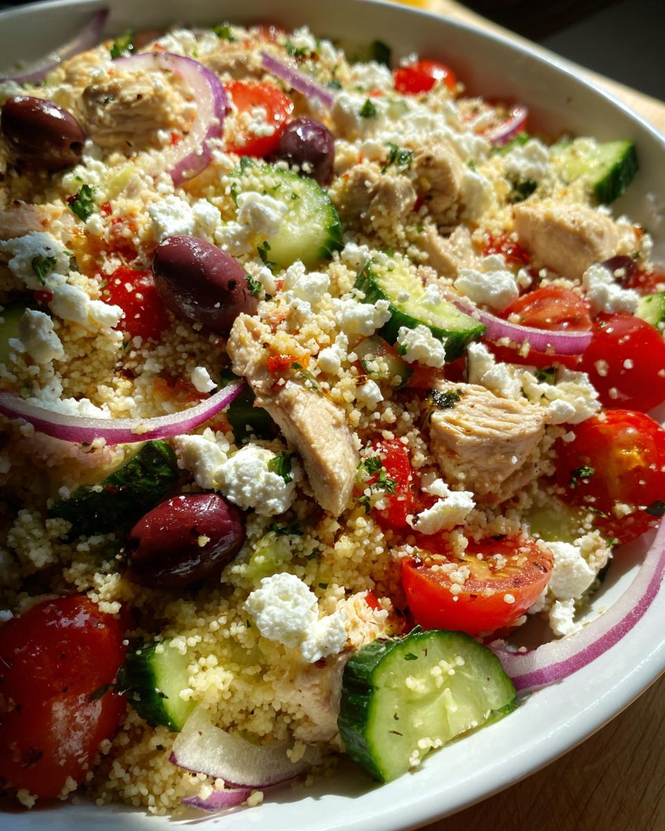 mediterranean chicken couscous bowl fresh healthy - detail 2