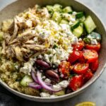 mediterranean chicken hummus bowl high protein meal