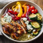 mediterranean grilled chicken vegetable bowl healthy recipe