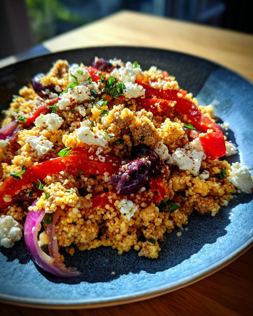mediterranean ground turkey couscous healthy meal - detail 1