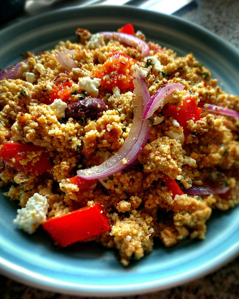 mediterranean ground turkey couscous healthy meal - detail 2