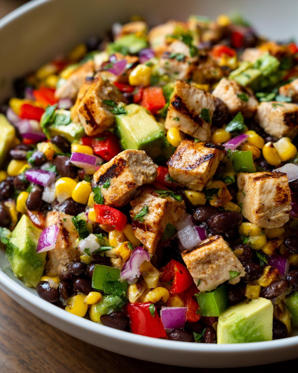 mexican grilled chicken black bean salad high protein - detail 1