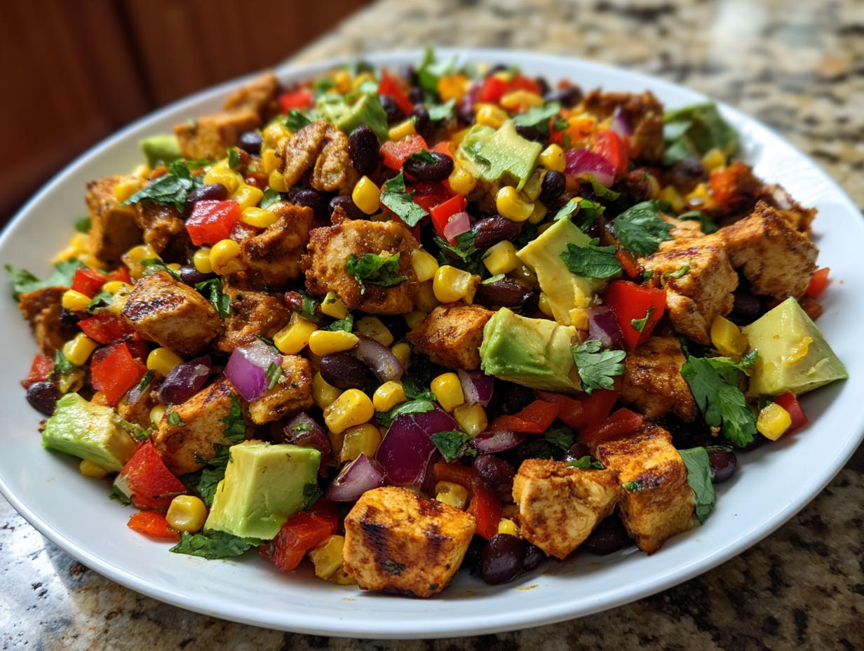 mexican grilled chicken black bean salad high protein - detail 2