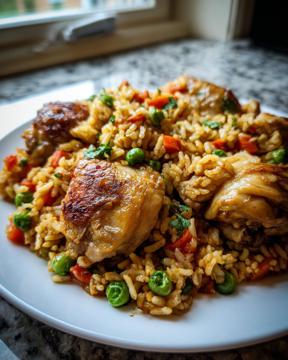 one pot chicken rice - detail 1