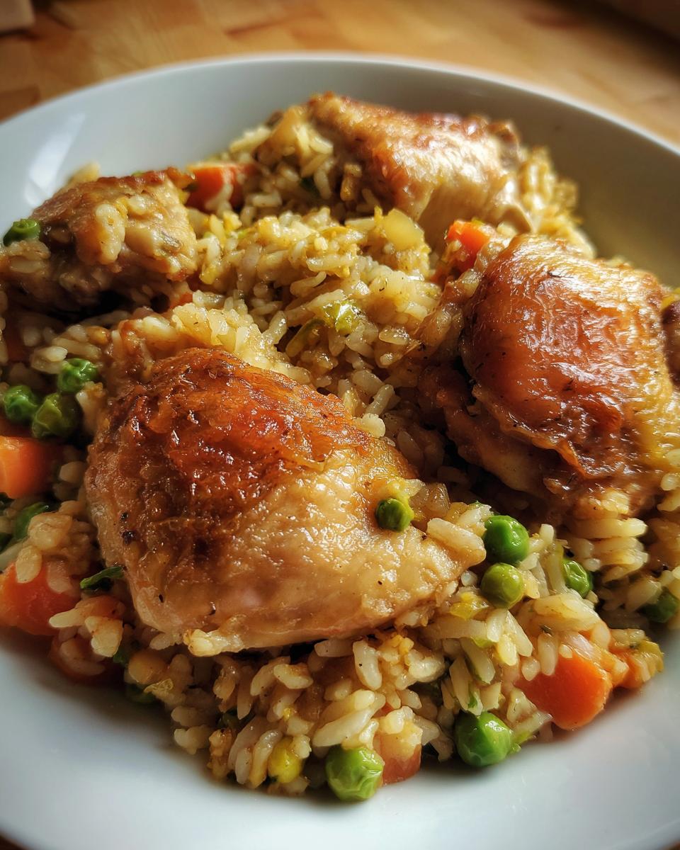 one pot chicken rice - detail 2