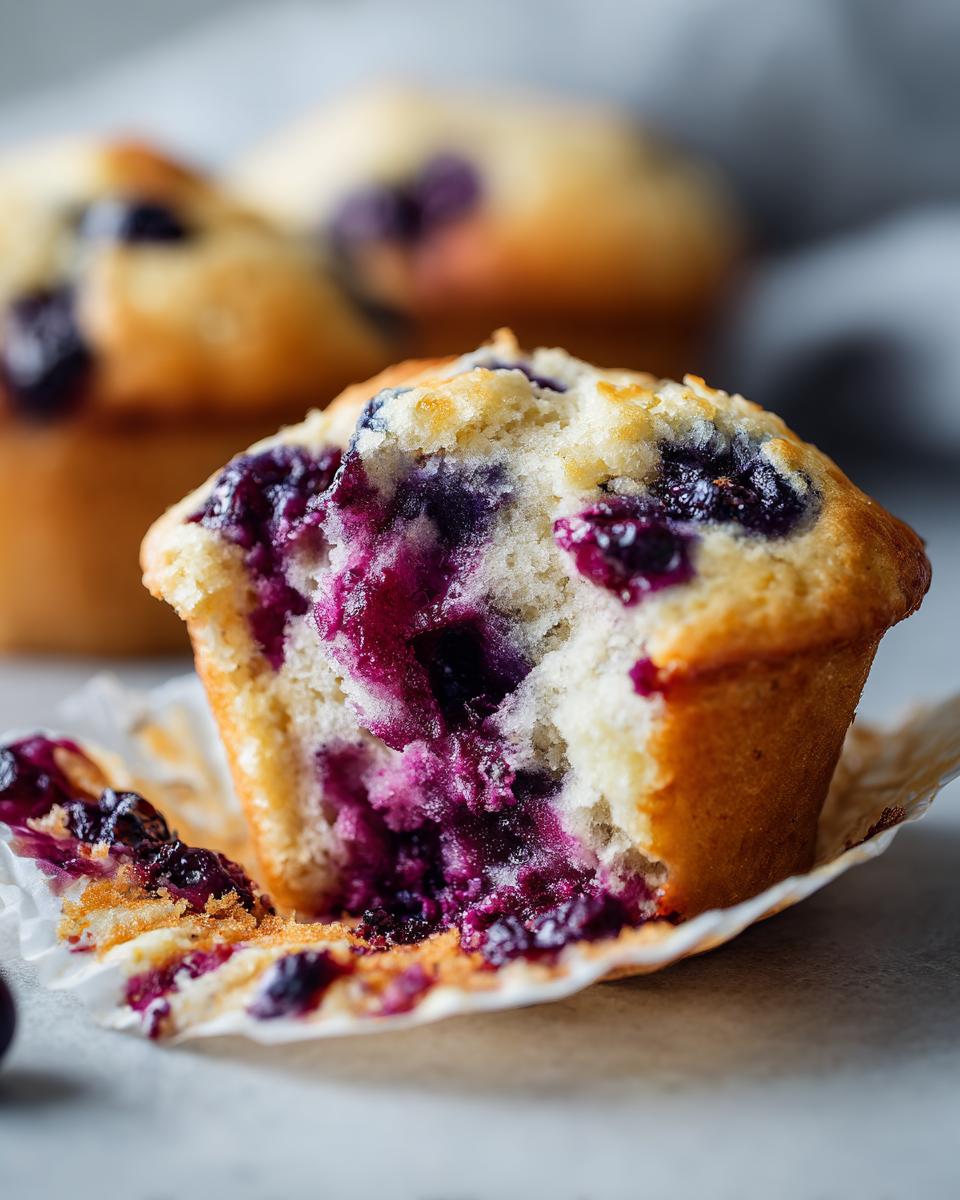 protein blueberry muffins - detail 2