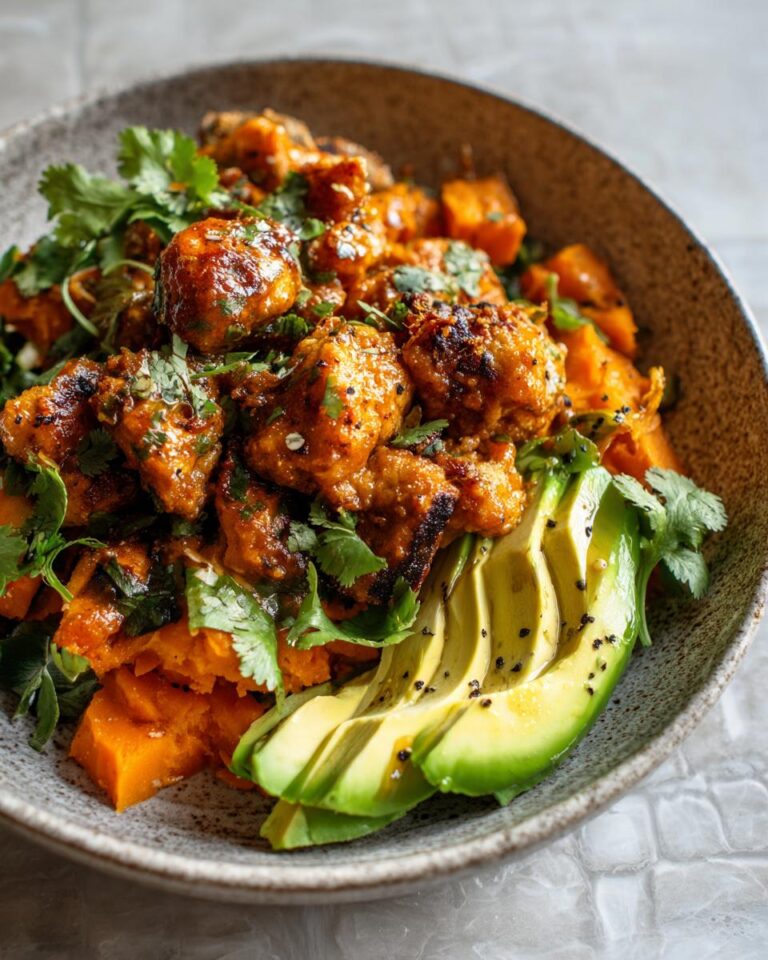 spicy chicken sweet potato bowl