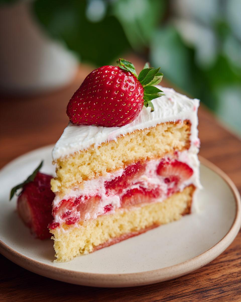 strawberry cake easy - detail 1