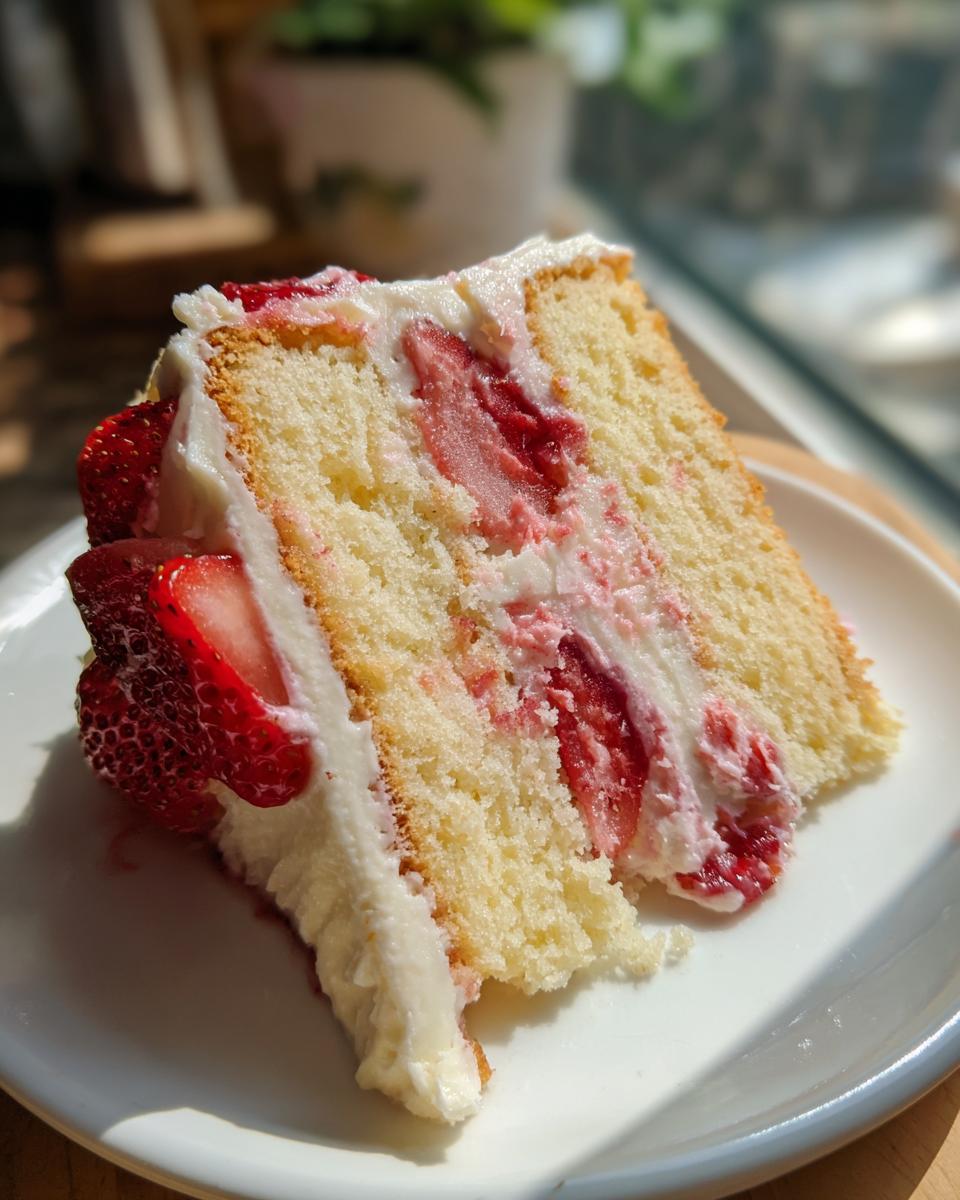 strawberry cake easy - detail 2