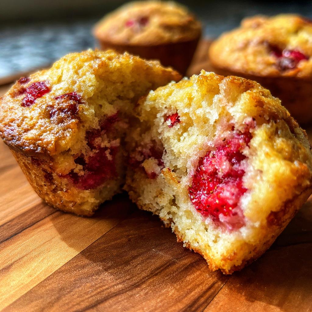 strawberry greek yogurt muffins easy recipe - detail 1