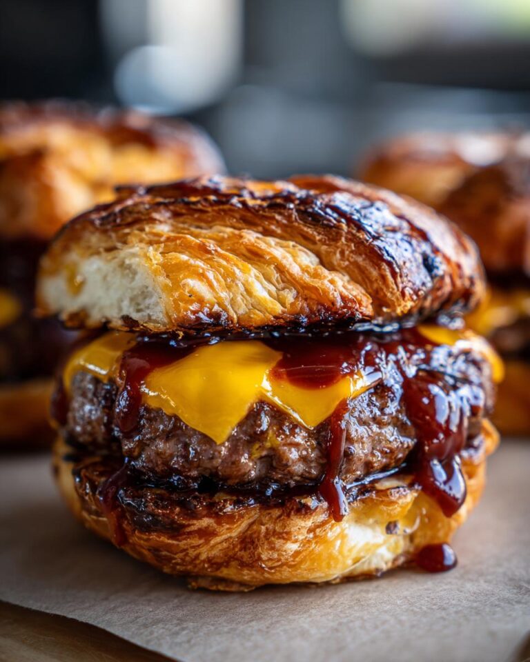 BBQ smash burger croissant sweet smoky easy recipe