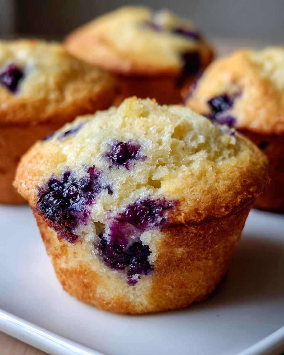 Greek yogurt blueberry muffins moist protein easy - detail 1