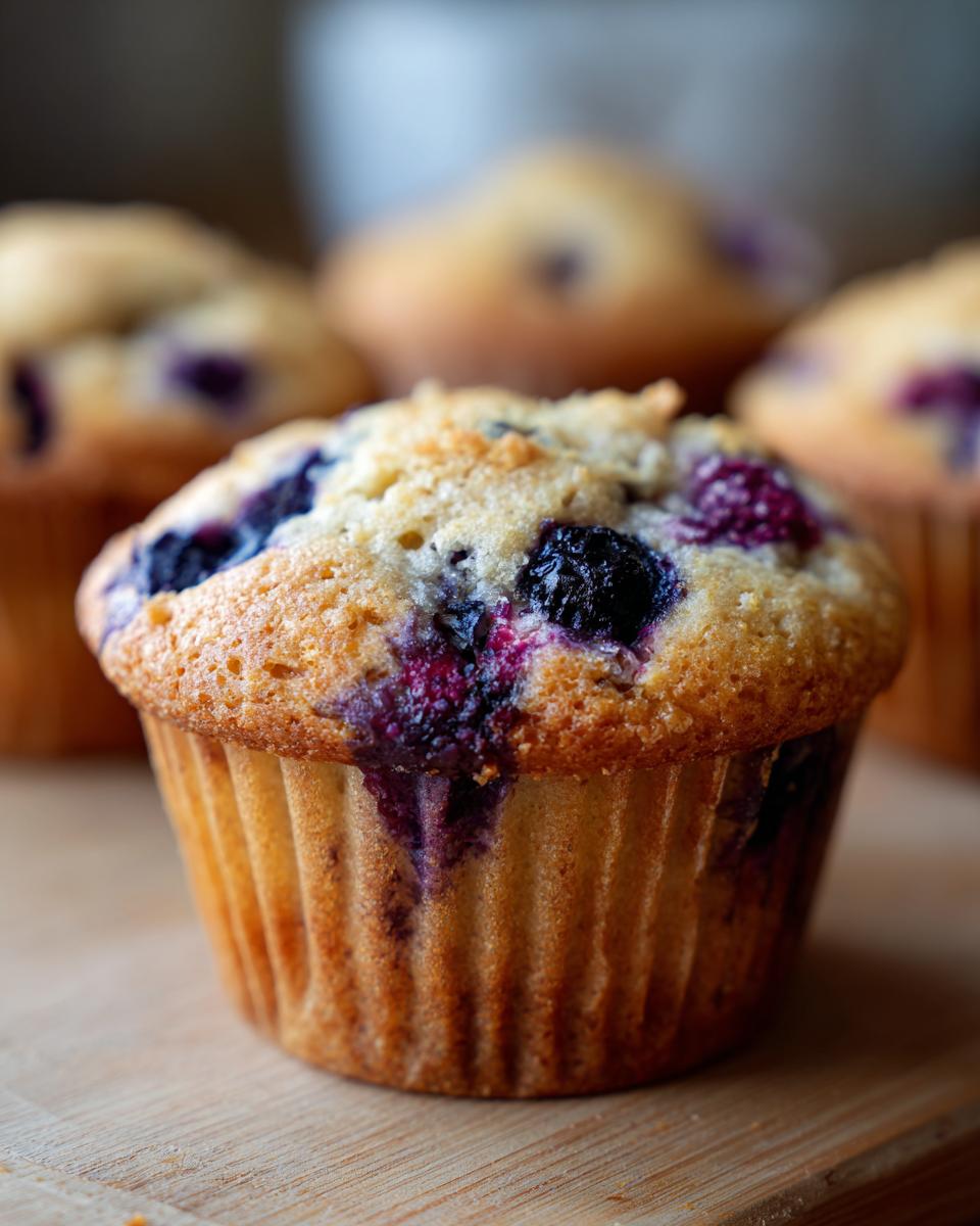 Greek yogurt blueberry muffins moist protein easy - detail 2