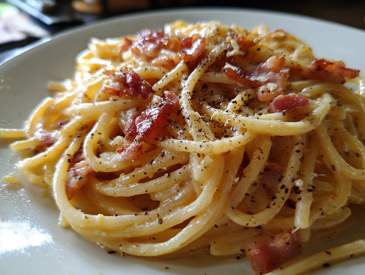Delectable Authentic Italian Pasta Alla Carbonara: 1 Recipe! 5 authentic italian pasta alla carbonara - detail 2