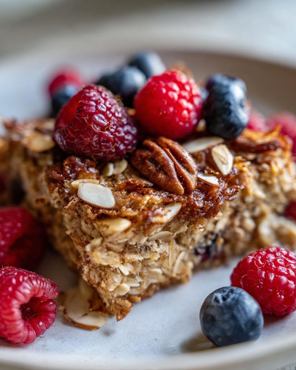 baked cinnamon oatmeal casserole easy healthy family - detail 2